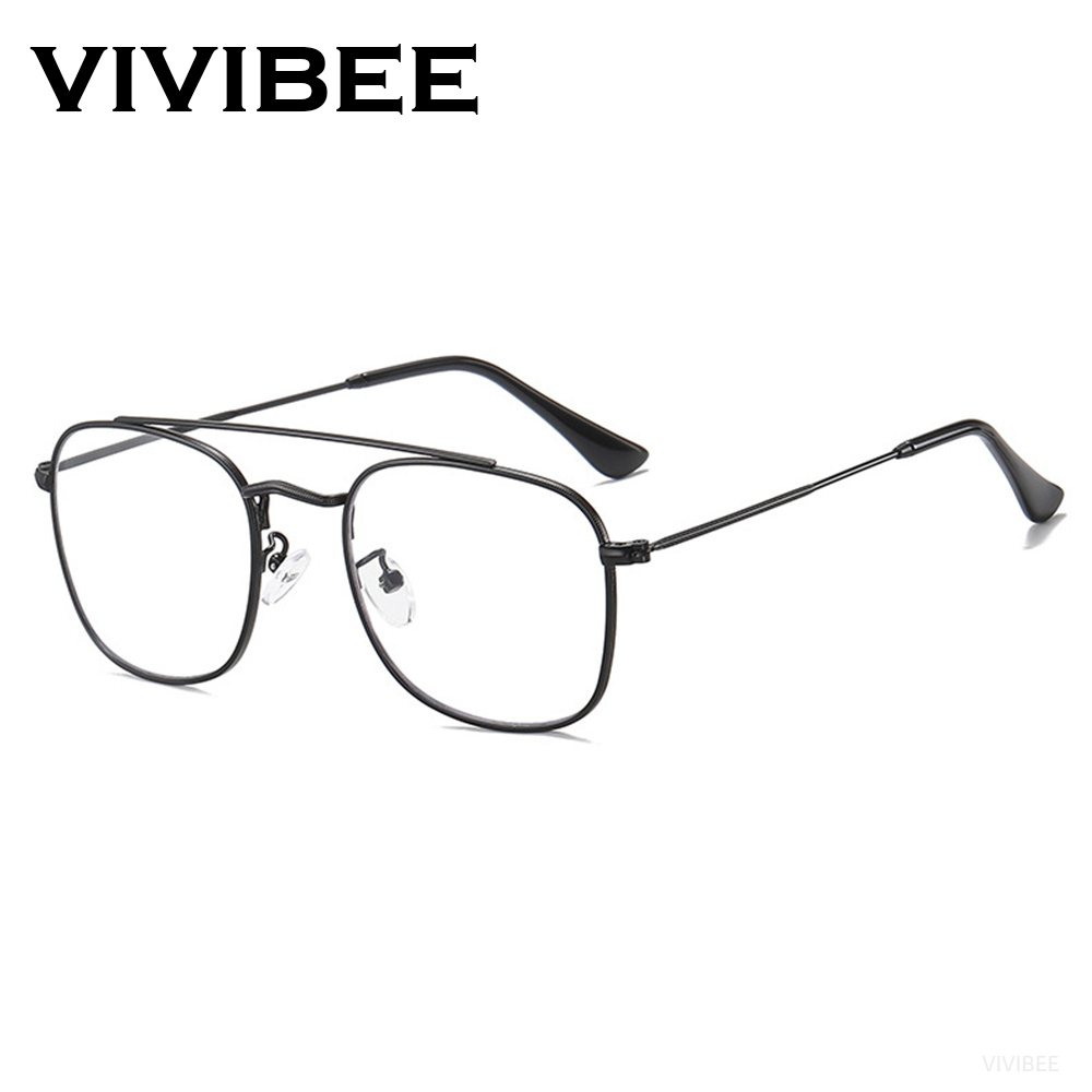 Gaming Glasses Tinted - VIVIBEE Retro Havacılık Mavi Işık Engelleme