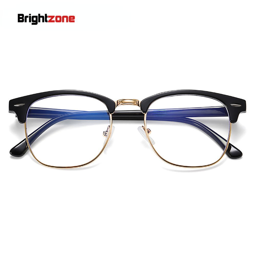 Gaming Glasses Tinted - Klasik kare çerçevesiz Anti mavi ışık