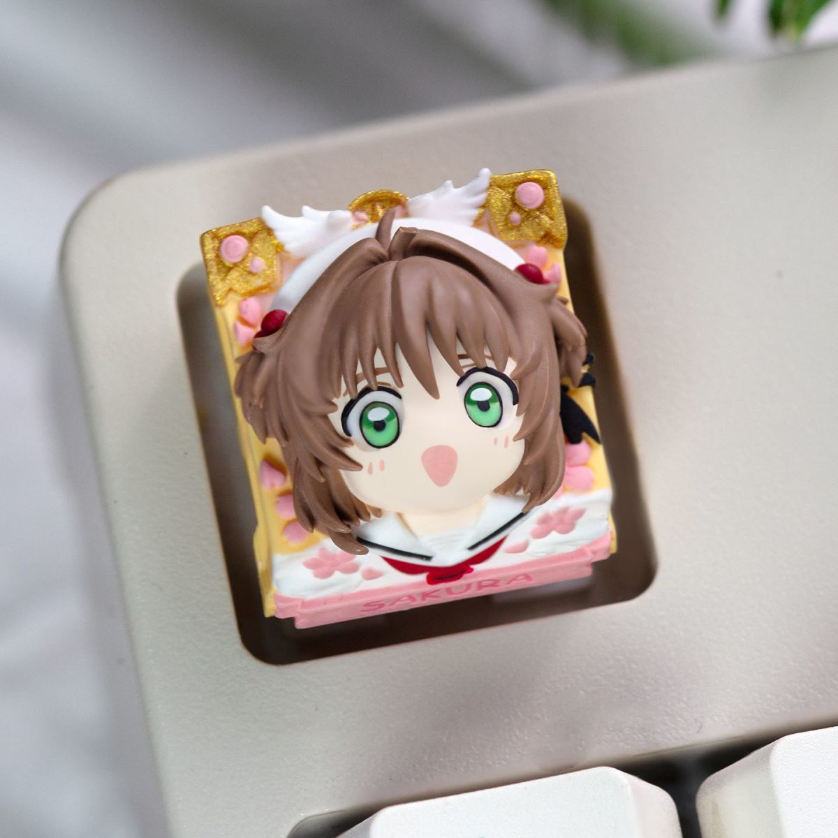 Gaming Hand Accessories - Anime Sakura Keycaps El yapımı Reçine