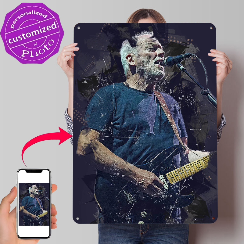 Gaming Accessories Men - David Gilmour Metal Poster Özelleştirilmiş Duvar