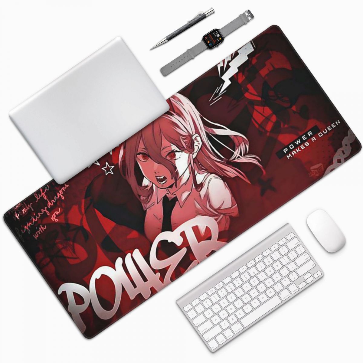 Gaming Accessories Men - Anime Chainsaw Man Büyük Mouse Pad
