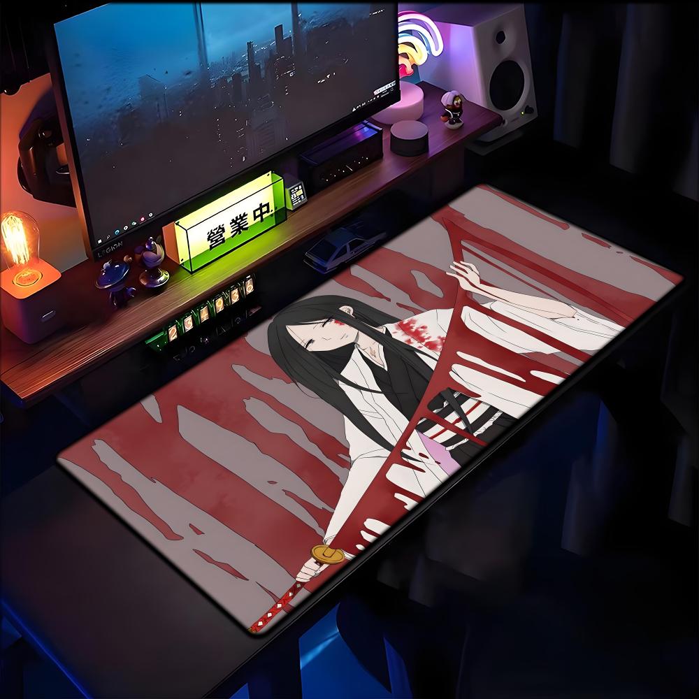 Gaming Accessories White - Büyük Mouse Pad siyah beyaz Anime