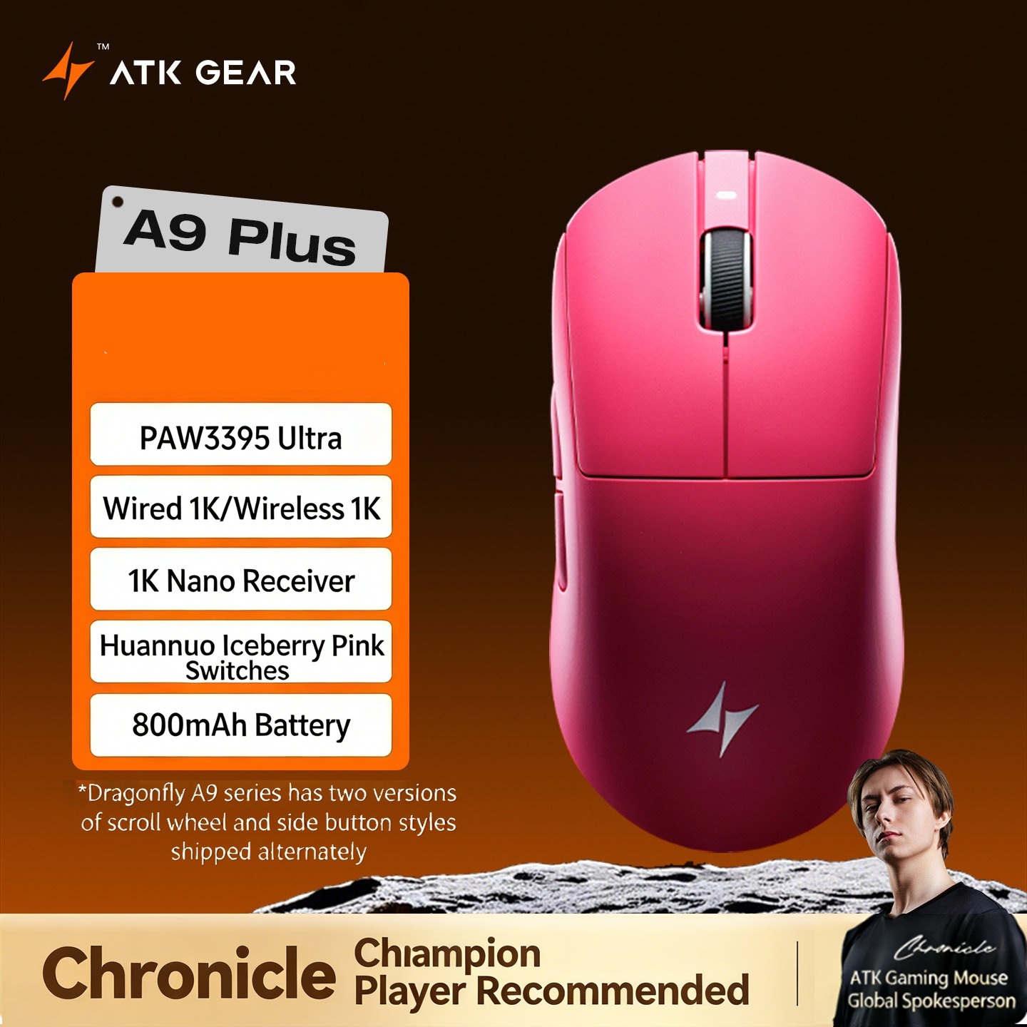 Gaming Hand Accessories - ATK DragonFly A9 Air Ultimate Kablosuz