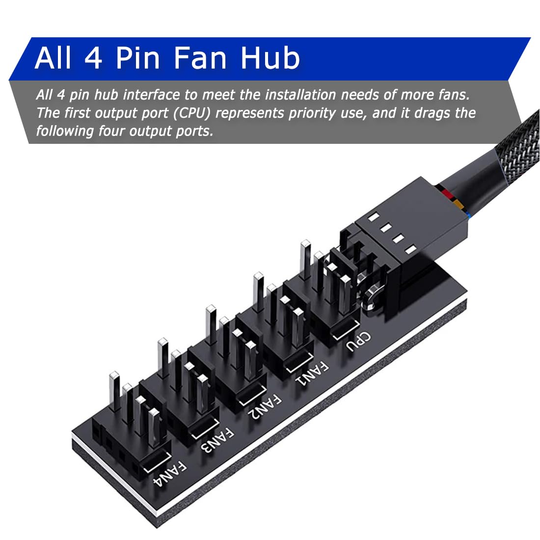 1'den 5'e PWM Fan Hub'ı PC CPU - Gaming Accessories White incelemesi ve fiyatı