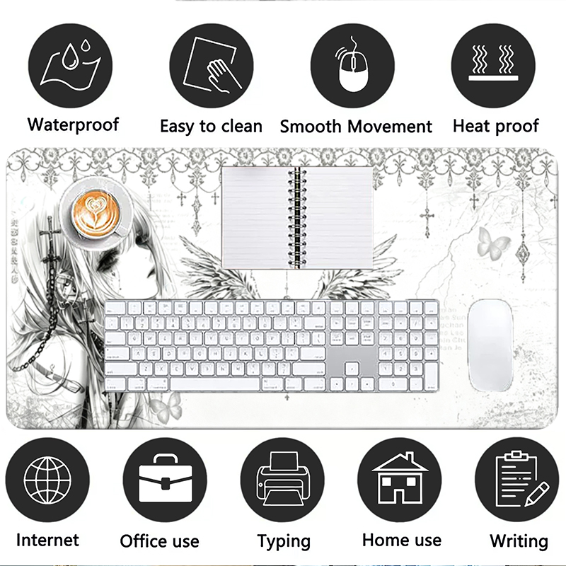 Deri Mousepad Siyah Beyaz Anim - Gaming Accessories For Gaming Setup incelemesi ve fiyatı